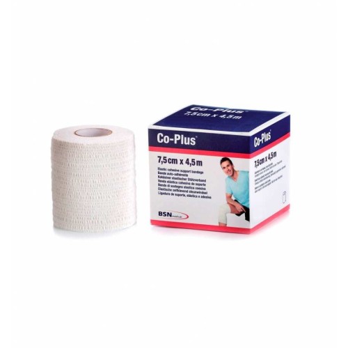 Bande Co-Plus Étiré 10 cm x 4,5 M Blanc