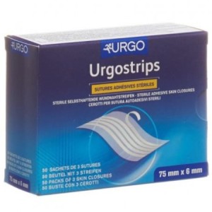 Sutures et sets de soins - Sutures adhésives stériles Urgostrips 6 x 75 mm x3