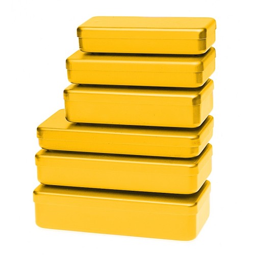 Boite en aluminium jaune 170 x 70 x 30 mm
