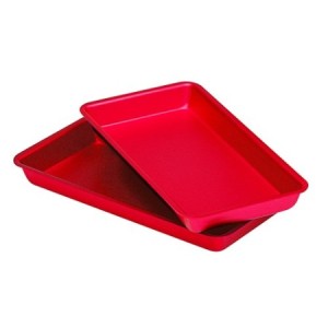 Boîtes, plateaux, cupules et haricots - Plateau en aluminium anodisé Rouge 200 x 100 mm
