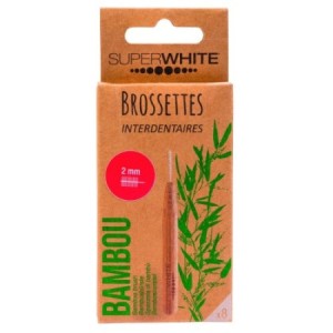 Cure-dents et brossettes - Brossette interdentaire en bambou X8 2 mm