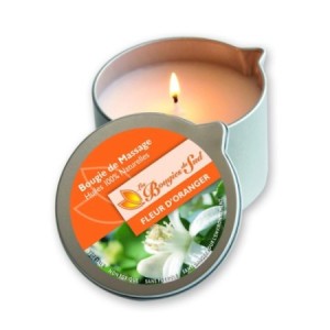 Crèmes de massage et soins - Bougie de massage Fleur d’Oranger