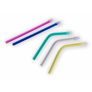 03 Consommables dentaire - Pompe à Salive Bleu Clair Avec Embout Amovible 15cm