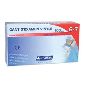 Gants - Gants d'Examen Vinyles Taille M Sans Poudre Eurotex