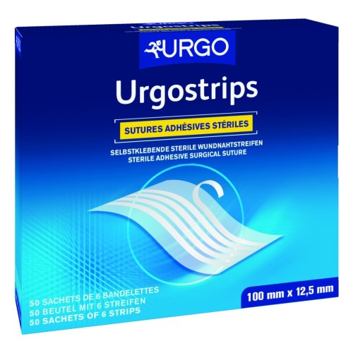 Suture cutanée Urgostrips 12,5 x 100 mm x 6
